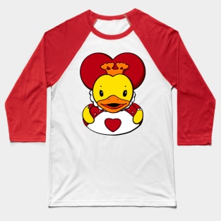 Queen of Hearts Rubber Duck Baseball T-Shirt